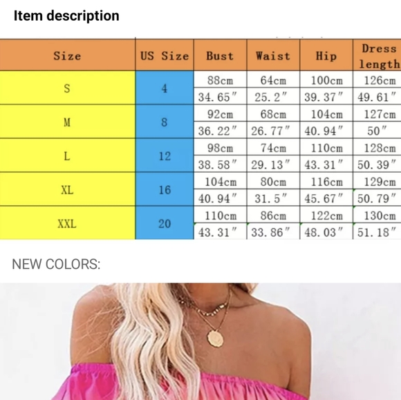 NWT Rainbow Ombre Boho Maxi Summer Dress S: Sm-Med - Picture 14 of 14